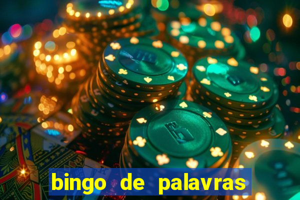 bingo de palavras 3 ano